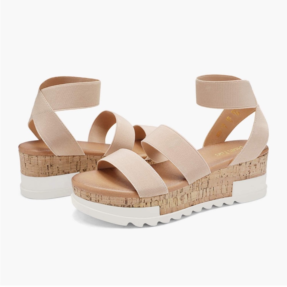 Dream Pairs Open Toe Ankle Strap Flatform Platform Sandals